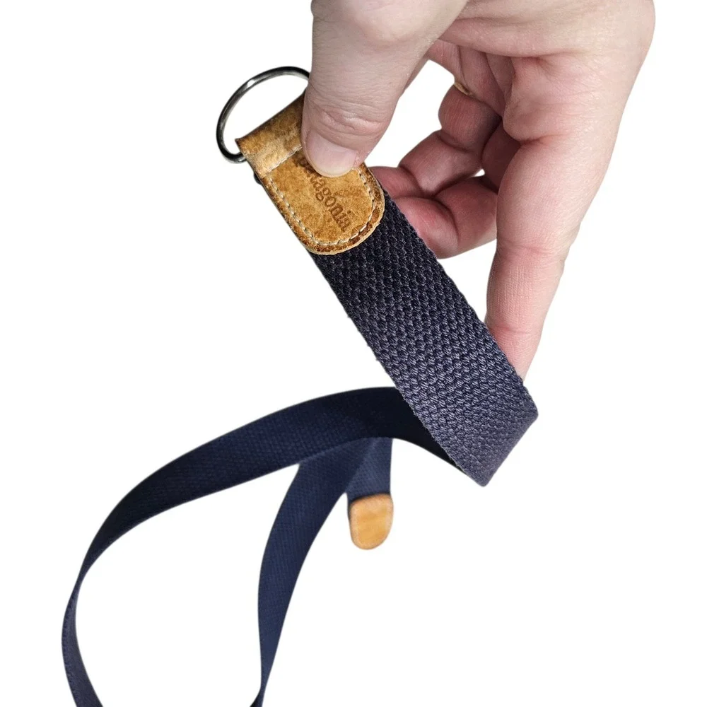Patagonia Navy Blue‎ Cotton Canvas D-Ring Belt Medium Casual Outdoor Gorpcore